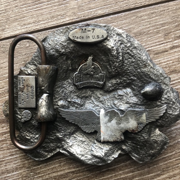 Vintage 1995 Bad to the Bone Belt Buckle Made In USA Biker Siskiyou - Picture 2 of 4